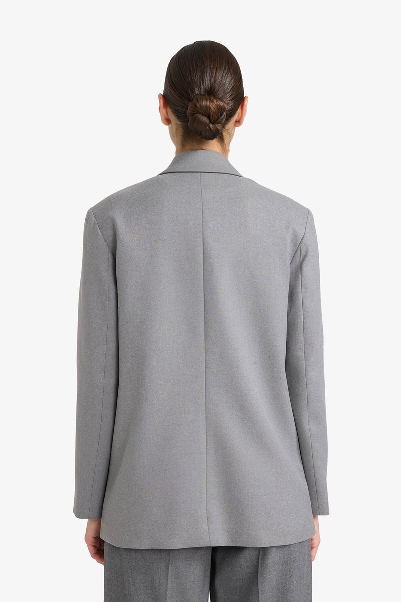 DeFacto Grey Woman Oversize Fit Blazer Casual - Image 5